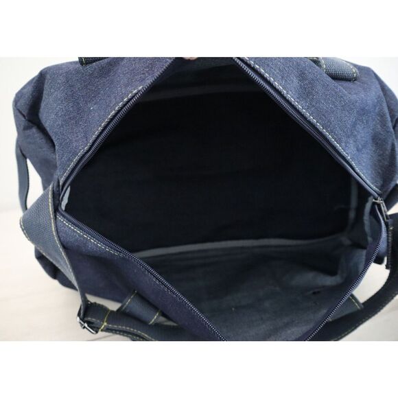 Jean Paul Gaultier Unisex Blue Pour Vous Denim Weekender Gym Travel Duffle Bag - Picture 4 of 9